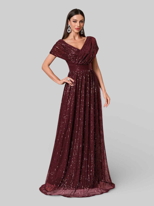 Vestido de Festa Longo de Luxo Paetê Prestige