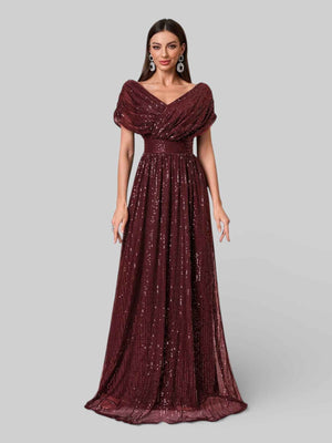 Vestido de Festa Longo de Luxo Paetê Prestige