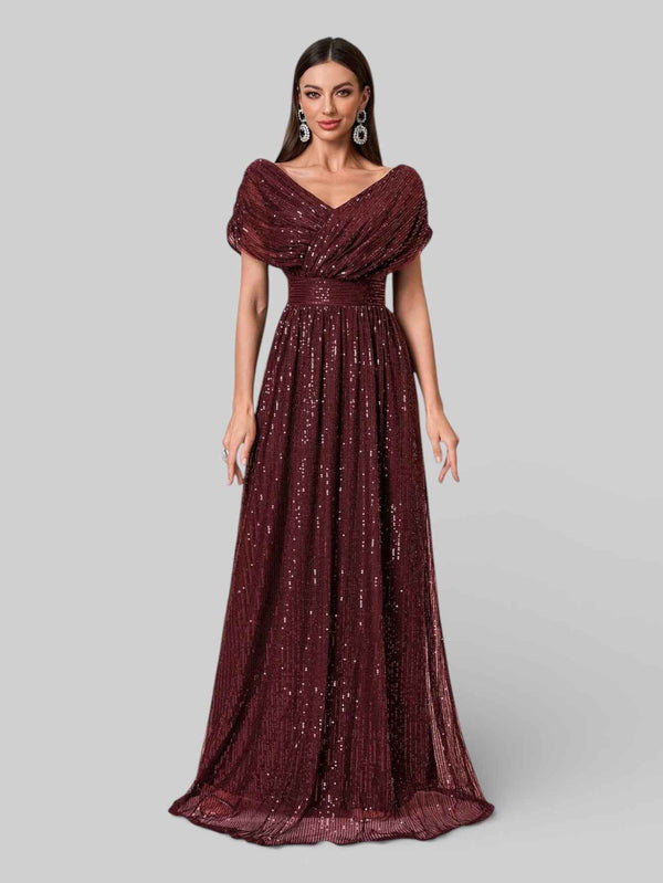 Vestido de Festa Longo de Luxo Paetê Prestige