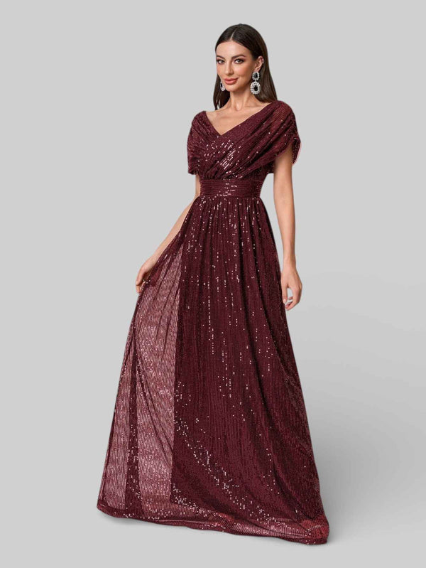 Vestido de Festa Longo de Luxo Paetê Prestige