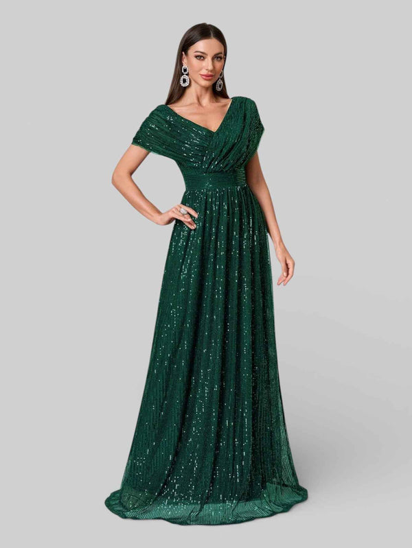 Vestido de Festa Longo de Luxo Paetê Prestige