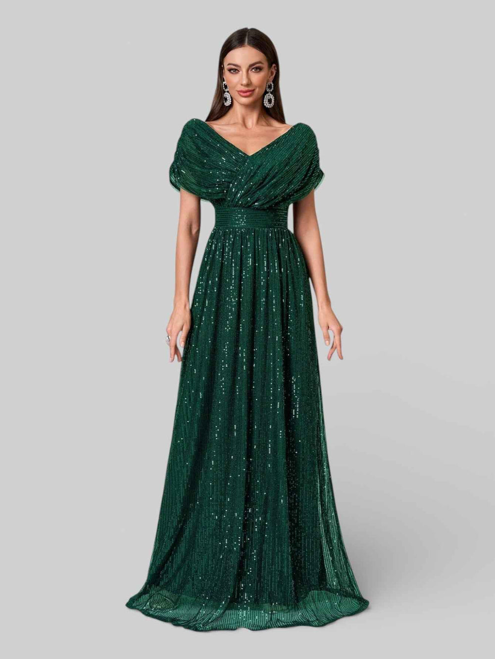 Vestido de Festa Longo de Luxo Paetê Prestige
