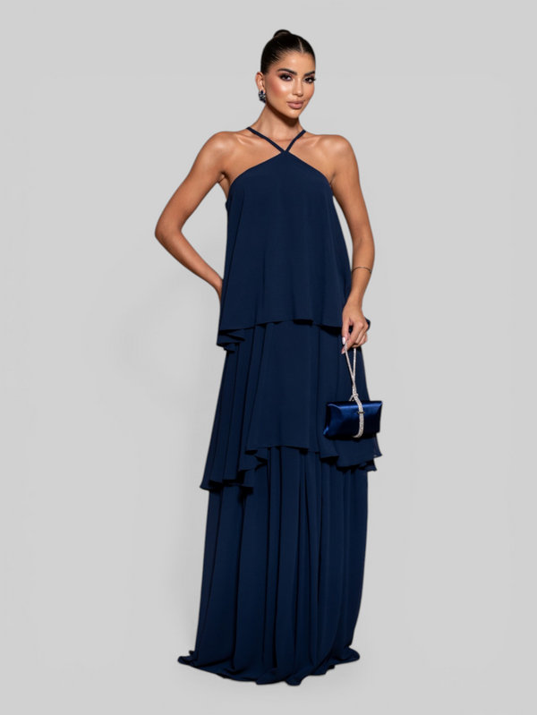 Vestido de Festa Longo em Camadas Loma