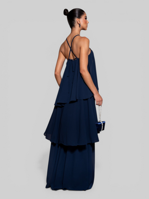Vestido de Festa Longo em Camadas Loma