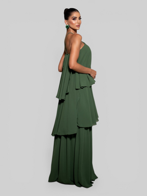 Vestido de Festa Longo em Camadas Loma