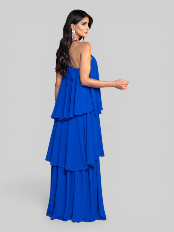 Vestido de Festa Longo em Camadas Loma