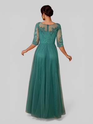 Vestido de Festa Mãe da Noiva Tule Bordado