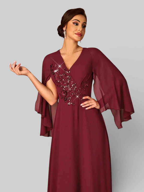 Vestido de Festa Mãe do Noiva com Apliques Forever