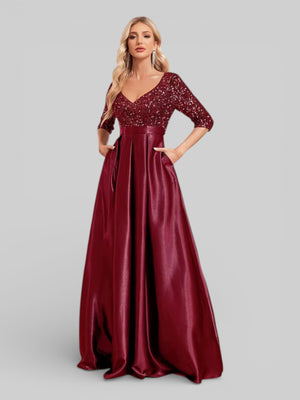 Vestido de Festa Manga Longa Lantejoulas Carmem - Aurea Dress