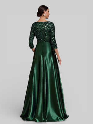Vestido de Festa Manga Longa Lantejoulas Carmem - Aurea Dress