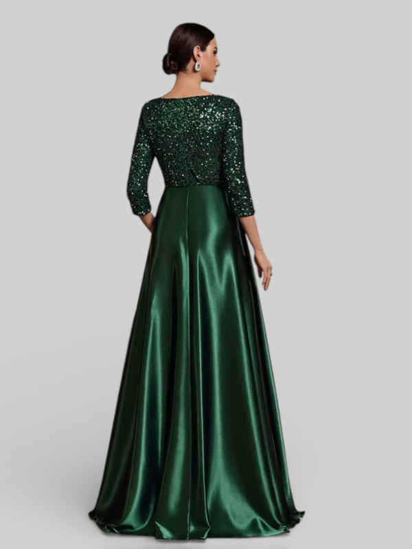 Vestido de Festa Manga Longa Lantejoulas Carmem - Aurea Dress
