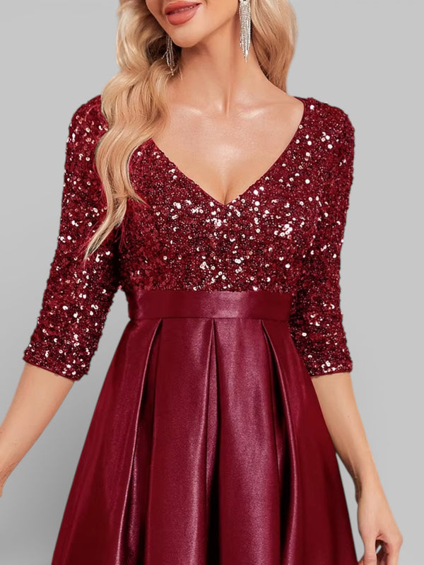 Vestido de Festa Manga Longa Lantejoulas Carmem - Aurea Dress