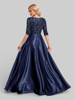 Vestido de Festa Manga Longa Lantejoulas Carmem - Aurea Dress