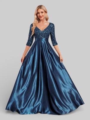 Vestido de Festa Manga Longa Lantejoulas Carmem - Aurea Dress