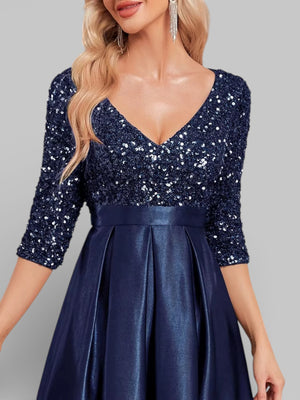 Vestido de Festa Manga Longa Lantejoulas Carmem - Aurea Dress