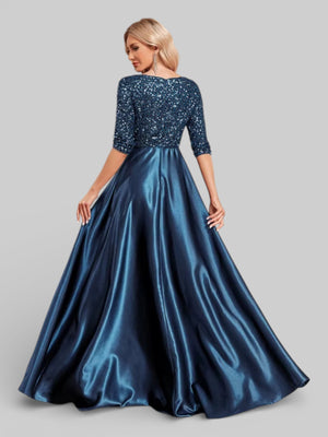 Vestido de Festa Manga Longa Lantejoulas Carmem - Aurea Dress