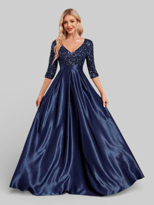 Vestido de Festa Manga Longa Lantejoulas Carmem - Aurea Dress