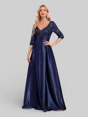Vestido de Festa Manga Longa Lantejoulas Carmem - Aurea Dress