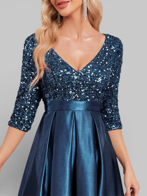 Vestido de Festa Manga Longa Lantejoulas Carmem - Aurea Dress