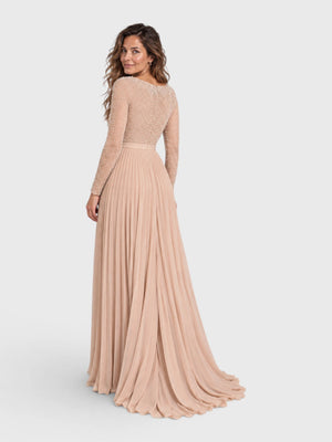 Vestido de Festa Manga Longa Premium Bordado e Pérolas Navaz