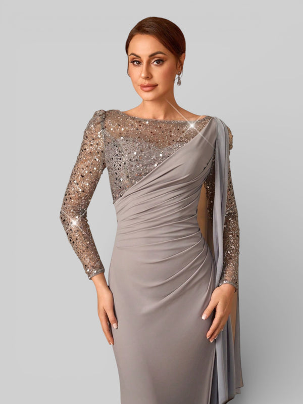 Vestido de Festa Manga Longa com Capa Vesture - Aurea Dress