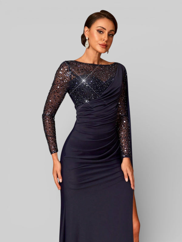 Vestido de Festa Manga Longa com Capa Vesture - Aurea Dress