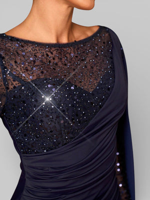 Vestido de Festa Manga Longa com Capa Vesture - Aurea Dress