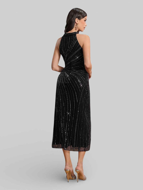 Vestido de Festa Midi Super Luxo Genova