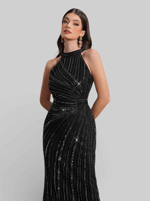 Vestido de Festa Midi Super Luxo Genova