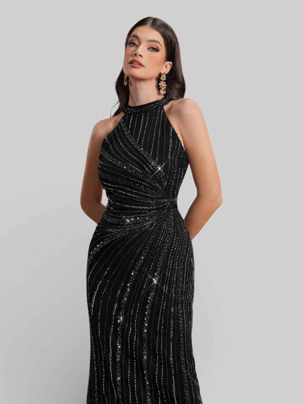 Vestido de Festa Midi Super Luxo Genova