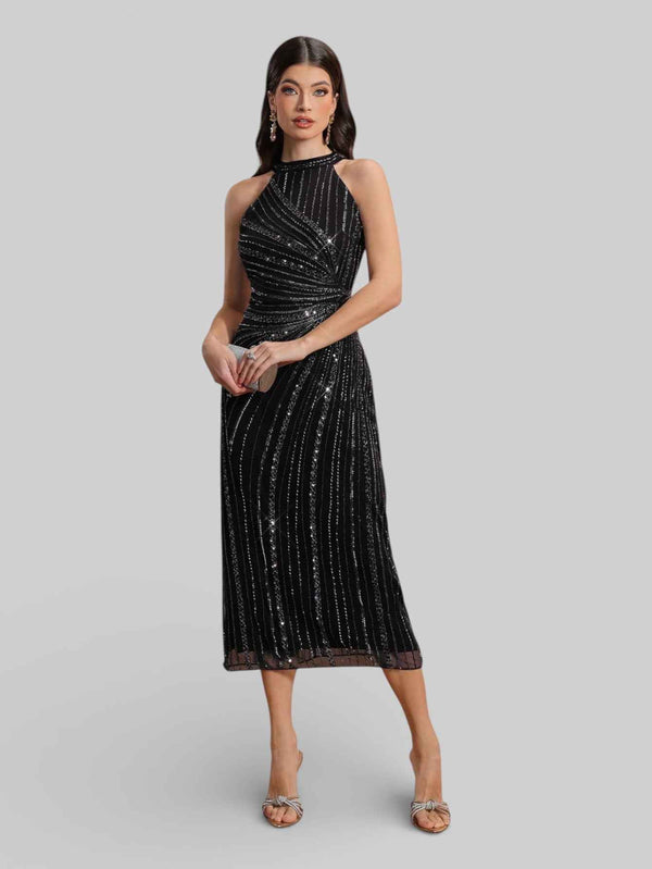 Vestido de Festa Midi Super Luxo Genova