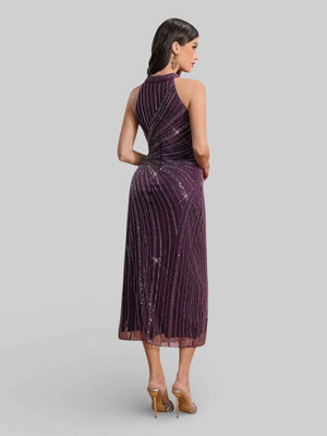 Vestido de Festa Midi Super Luxo Genova