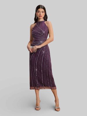 Vestido de Festa Midi Super Luxo Genova