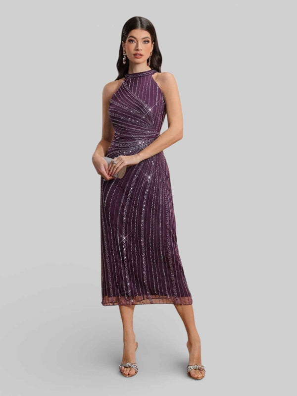 Vestido de Festa Midi Super Luxo Genova