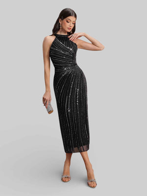 Vestido de Festa Midi Super Luxo Genova