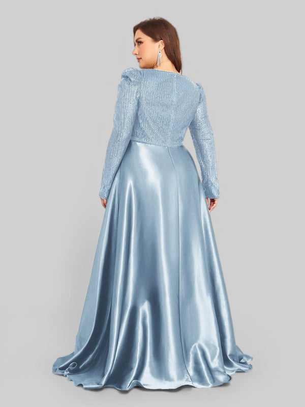Vestido de Festa Plus Size Manga Longa Unique - Aurea Dress