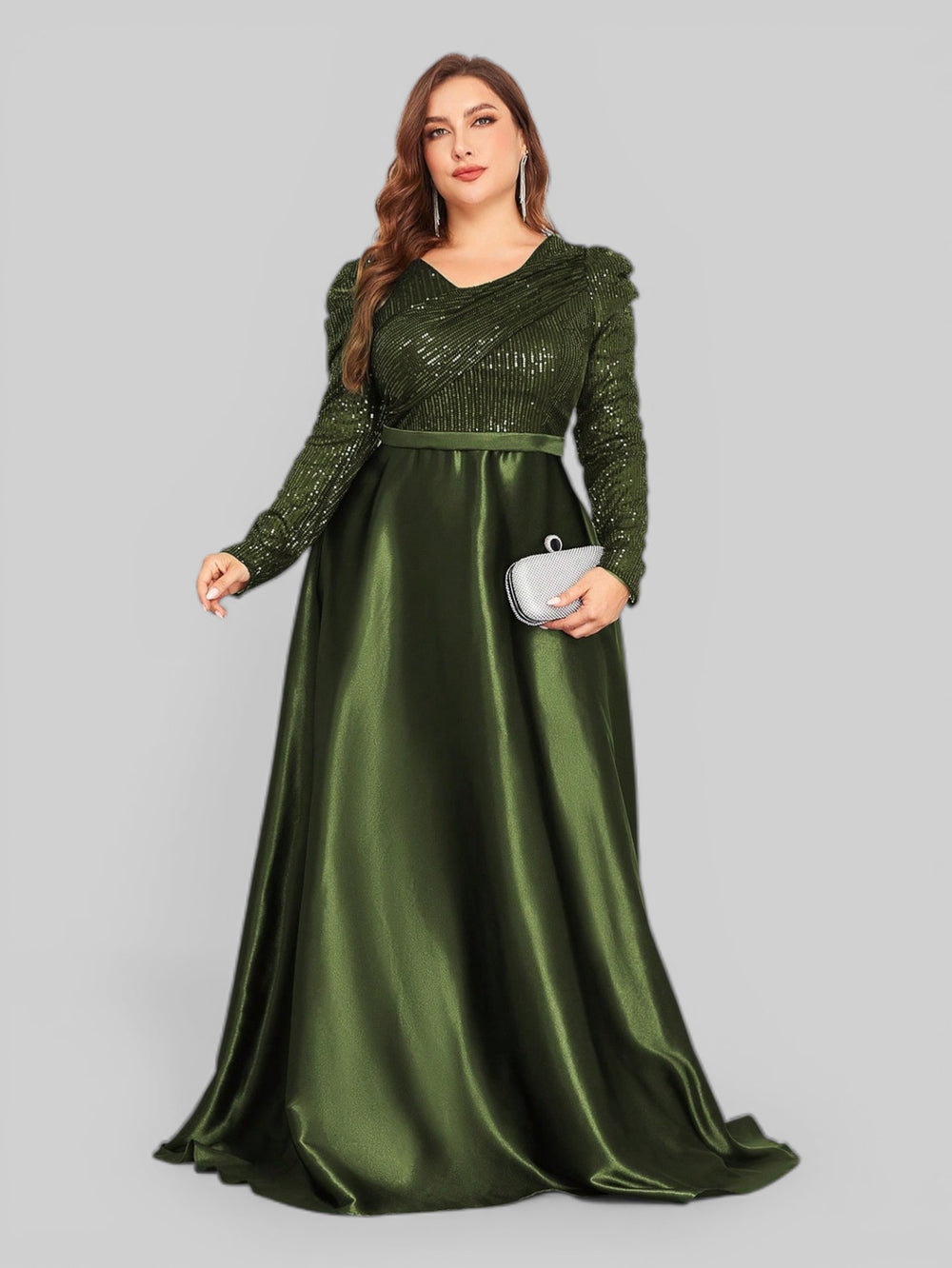 Vestido de Festa Plus Size Manga Longa Unique - Aurea Dress