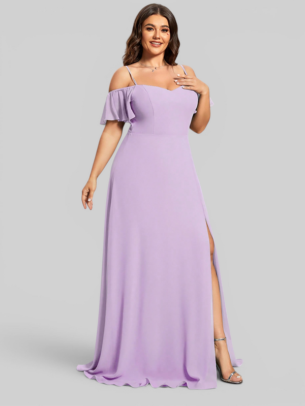 Vestido de Festa Plus Size Ombro a Ombro com Alças Lovissa