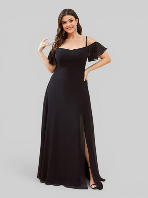 Vestido de Festa Plus Size Ombro a Ombro com Alças Lovissa