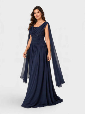 Vestido de Festa Plus Size Paetê com Capa Matiolli