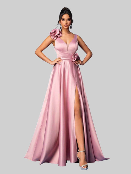 Vestido de Festa com Flores Premium Genebra