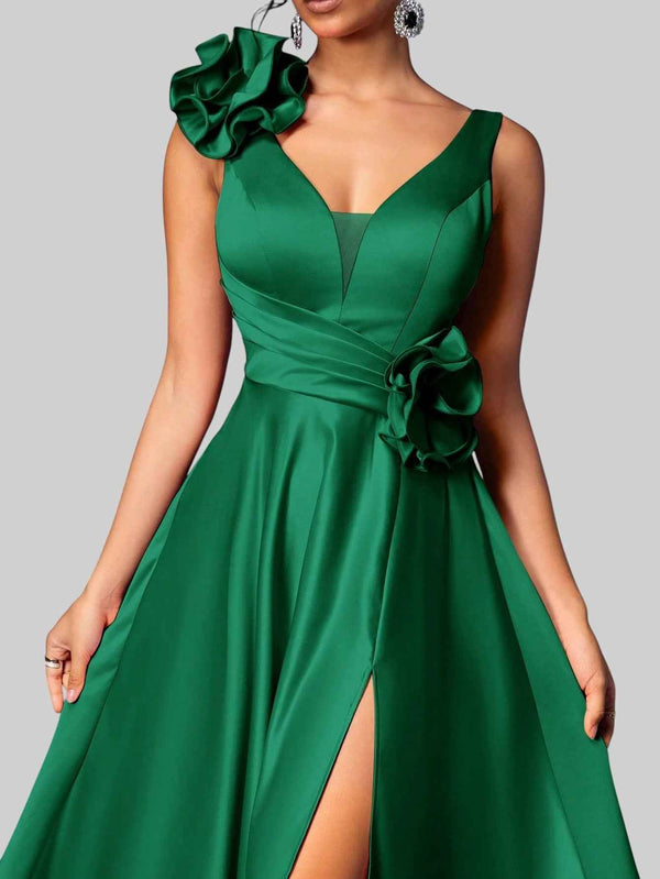 Vestido de Festa com Flores Premium Genebra