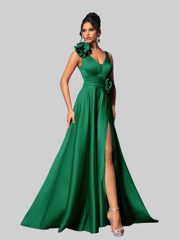 Vestido de Festa com Flores Premium Genebra