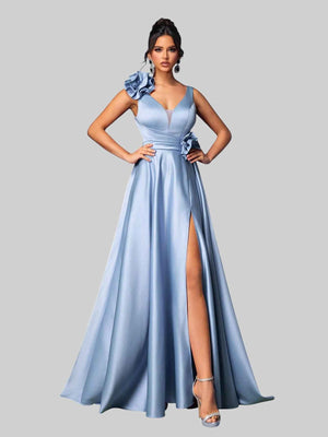 Vestido de Festa com Flores Premium Genebra