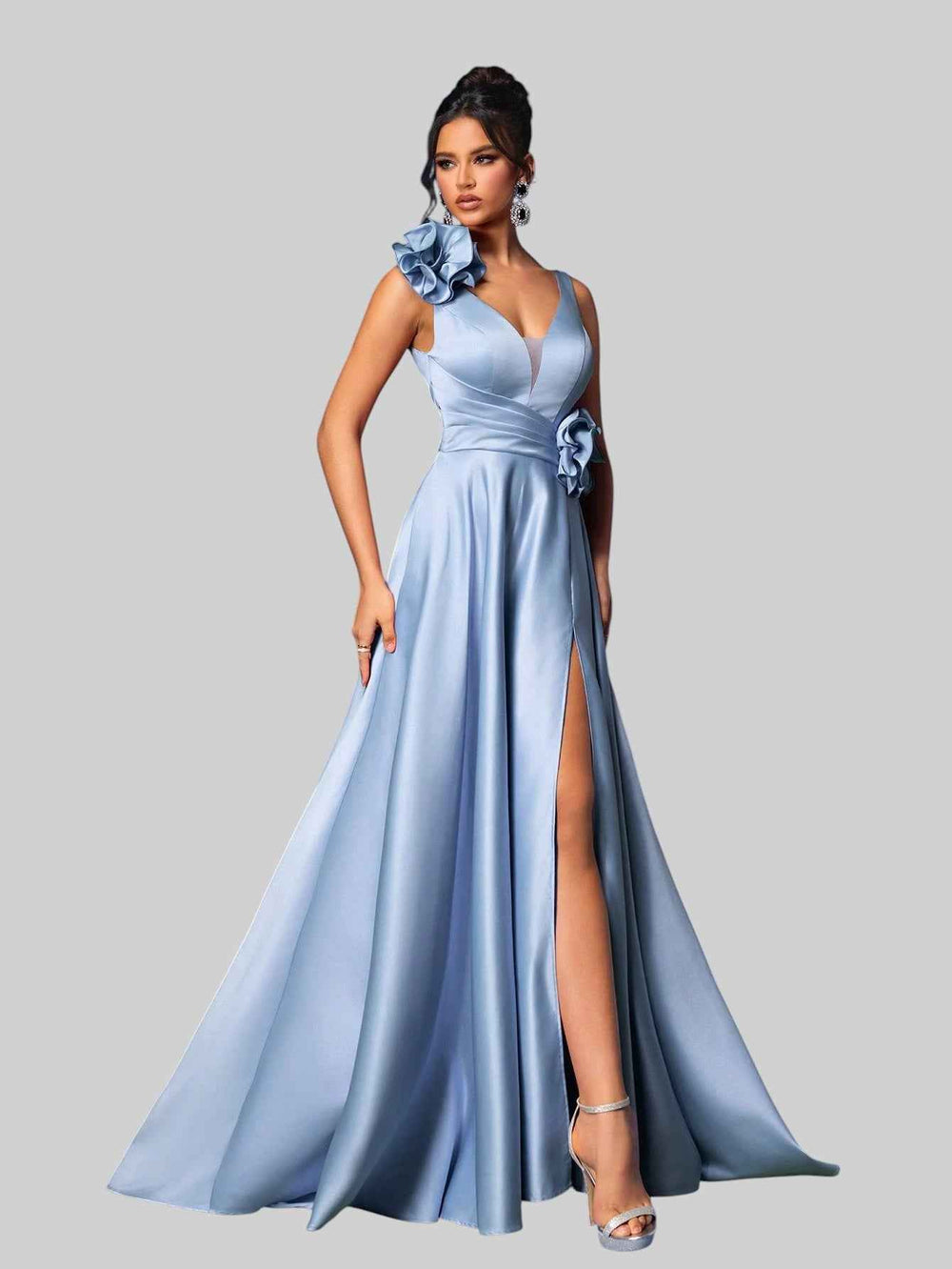 Vestido de Festa com Flores Premium Genebra