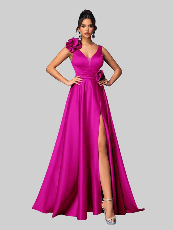 Vestido de Festa com Flores Premium Genebra