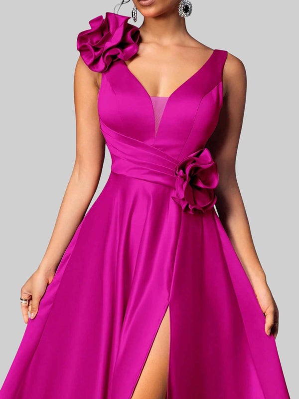Vestido de Festa com Flores Premium Genebra