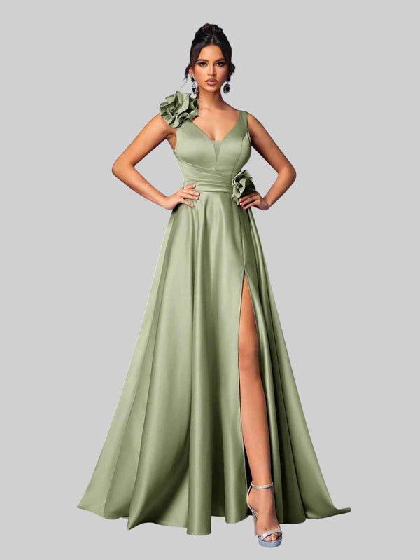 Vestido de Festa com Flores Premium Genebra