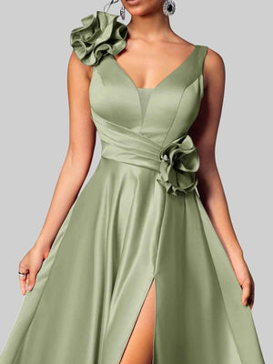 Vestido de Festa com Flores Premium Genebra