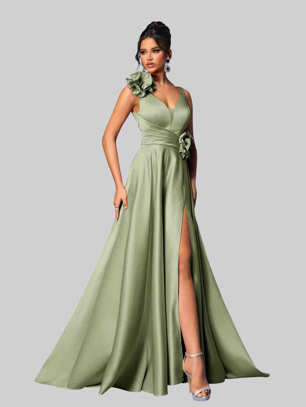 Vestido de Festa com Flores Premium Genebra